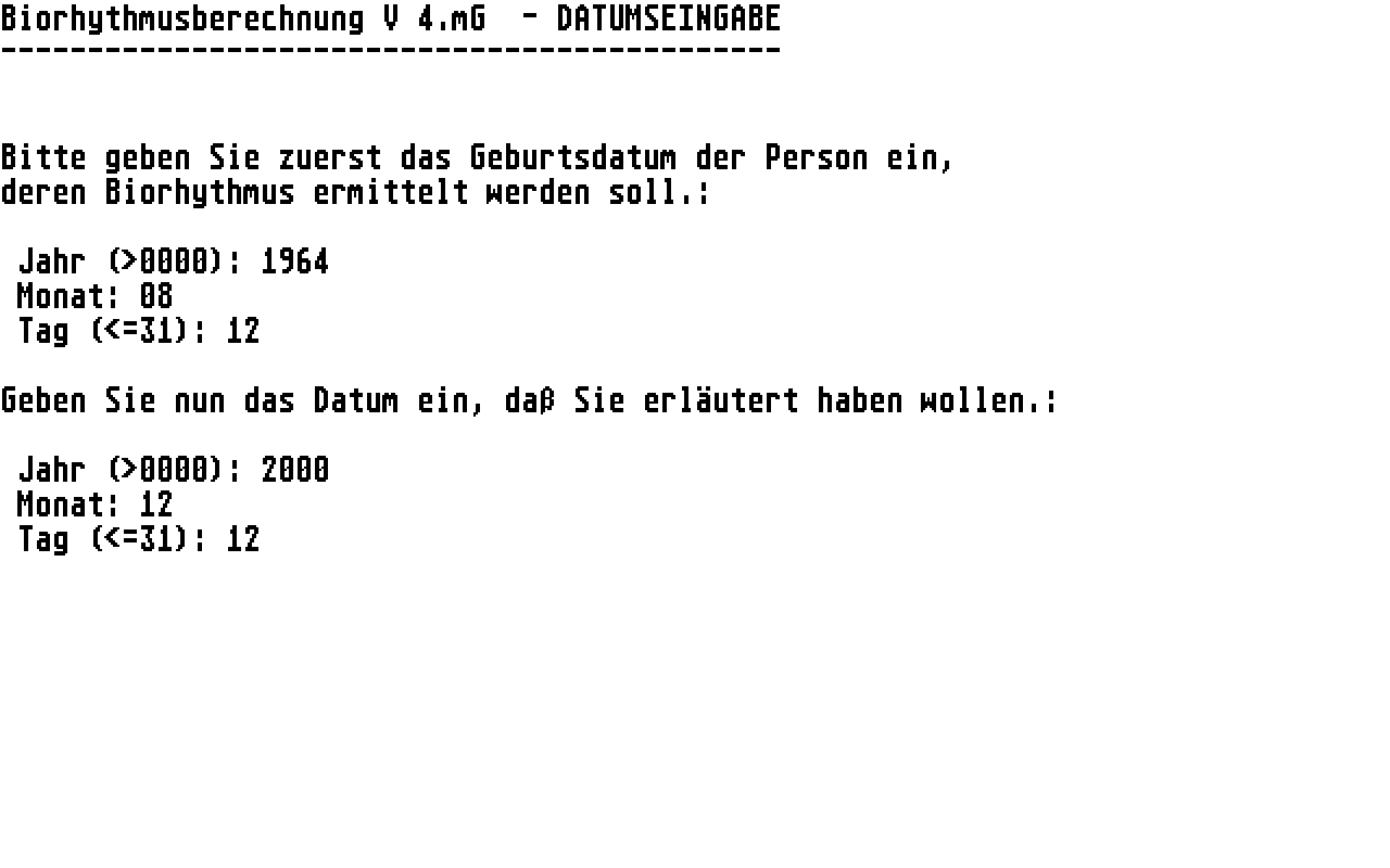 Biorhythmusberechnung — screenshot 1